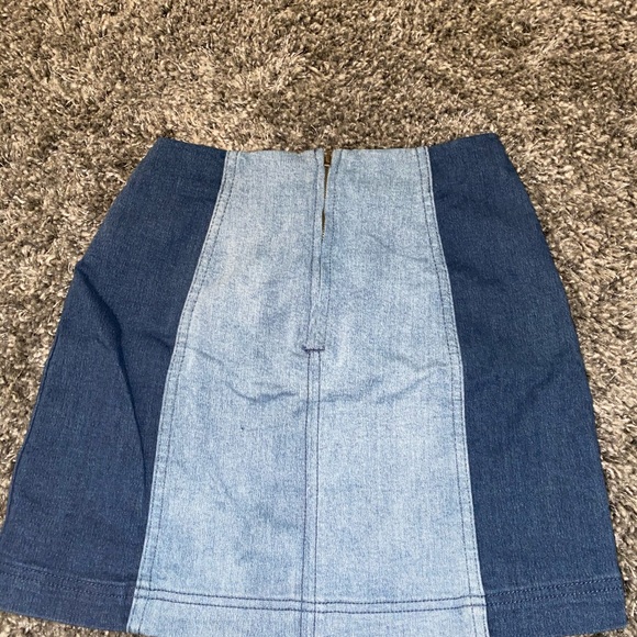 Free people denim mini skirt - Picture 2 of 3